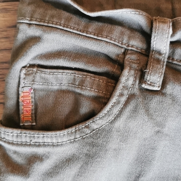 VINTAGE Jeans Hi-Waisted Stretch Olive Green XXS - Picture 5 of 9